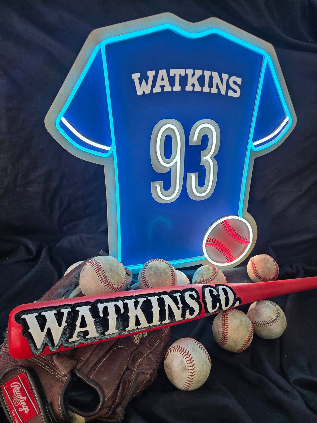 LED Neon Baseball Jersey Sign
