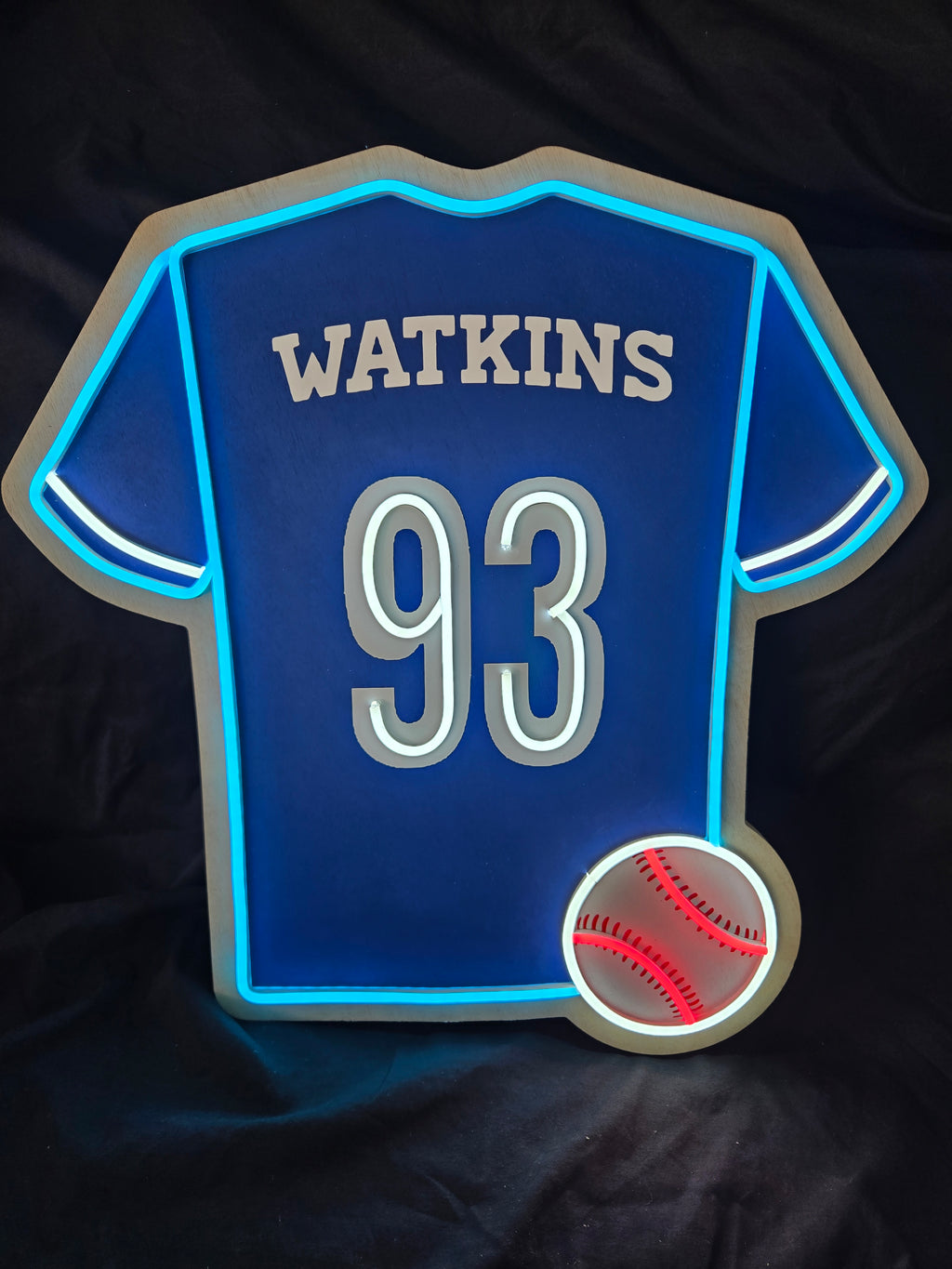 LED Neon Baseball Jersey Sign